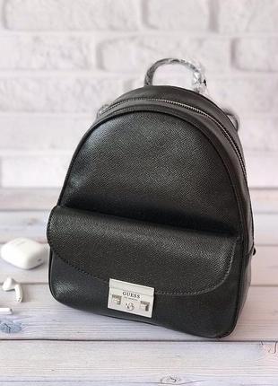 Рюкзак жіночий guess оригінал giana glitter backpack гес чорний