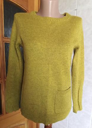 White staff - камбоджи, крутой свитер  цвет lime green, крутой состав. р. 48-50