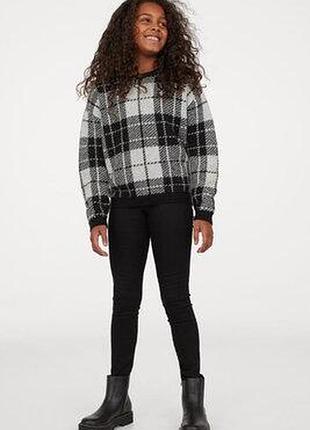 Джинсы на девочку h&m 158 см черные (556)