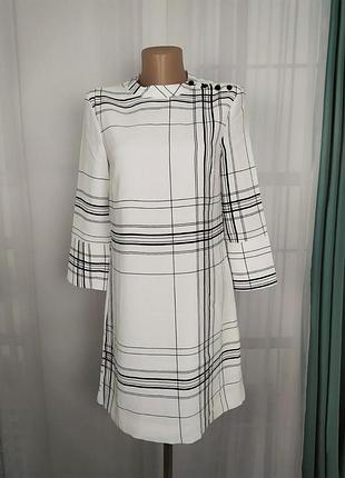 Платье женское полоска h&m м 40 белый