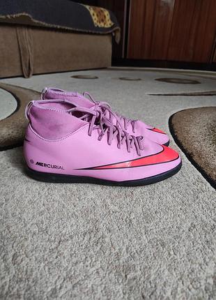 Детские футзалки nike jr superfly 10 club ic pink