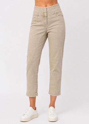 Жіночі брюки brunello cucinelli high waist бежеві made in italy
