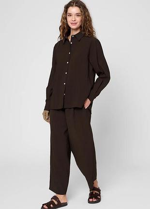 Коричневий шоколадний костюм massimo dutti розмір xs