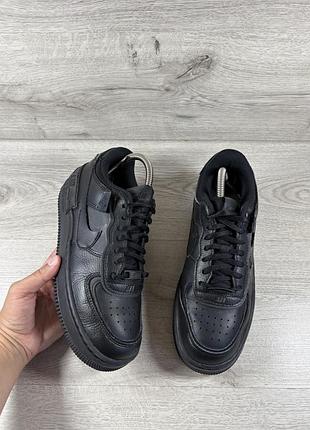 Nike air force жіночі кросівки чорні шкіра 39 розмір