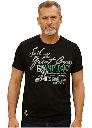 Чоловіча чорна футболка camp david (limited edition), розмір xxl