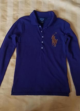 Дитячий лонгслив поло polo ralph lauren (оригінал), розмір м (8-10 років)