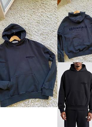 Чоловічий теплий худі оверсайз з капюшоном,essentials,p.м-l