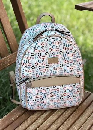 Рюкзак жіночий guess оригінал mckinney logo backpack гес білий