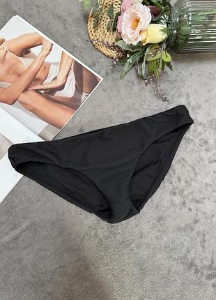 Низ від купальника плавки в горизонтальний рубчик seafolly чорні l