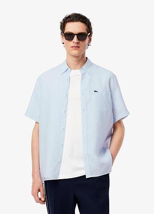 Lacoste блакитна теніска, сорочка з коротким рукавом, брендова теніска, поло