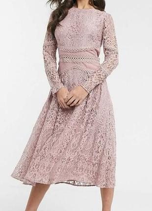 Невероятно красивое кружевное платье миди от бренда asos🩷🩷