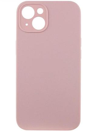 Чохол із захистом камери silicone case full apple iphone 13 chalk pink