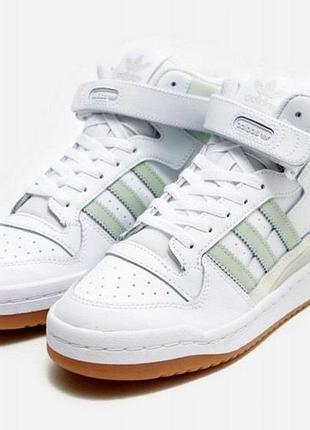 Adidas forum high 80s  кожаные высокие кроссовки-кеды унисекс