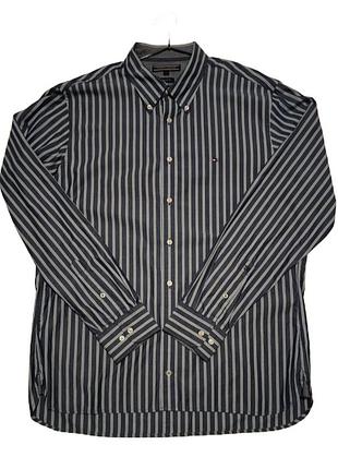 Чоловіча сорочка tommy hilfiger  custom fit. розмір l. сток. мужская рубашка томми хилфигер