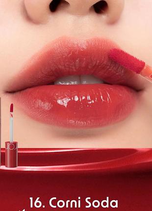 Глянцевий тінт для губ rom&nd juicy lasting tint 16 corni soda 5.5 г