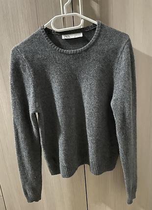 Базовий сірий светр zara / джемпер меланж . розмір m. новий