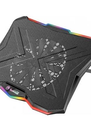 Охлаждающая подставка для ноутбука marvo coolingpad fn-40 до 17,3" на 2usb c подсветкой