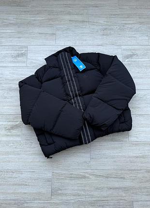 Оригинальн! сша! женская куртка пуховик adidas down jkt short hm2627 укороченная новое состояние