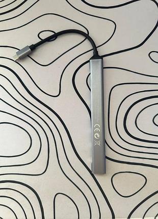 Usb-хаб 7 в 1, колір сірий, підключення по usb