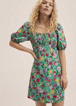 Сукня в квіти з легкої натуральної тканини primark