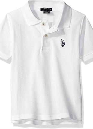 Класична однотонна футболка-поло u.s. polo assn. для хлопчиків розмір 6/7