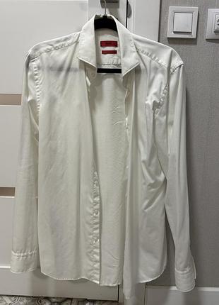 Белая рубашка hugo boss