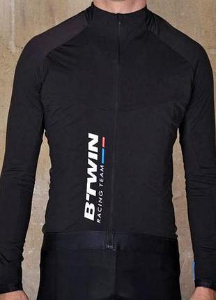Чоловіча мембранна велокуртка, джерсі, велоформа btwin aerofit 700 warm