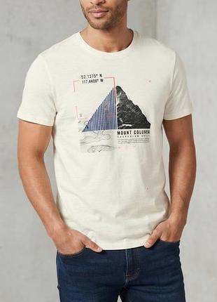 Чоловіча футболка livergy (mount columbia) світла молочна, розмір l