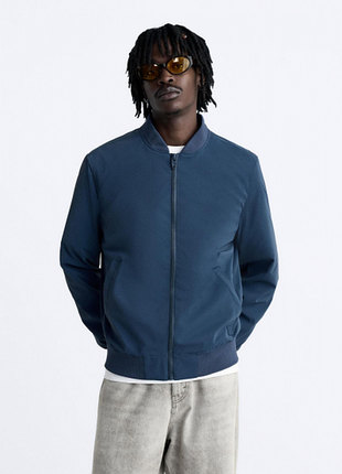 Куртка zara бомбер легкий 4302/400 navy