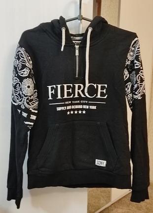 Черная райта fierce оригинал р.10 коттон с начесом пог 48