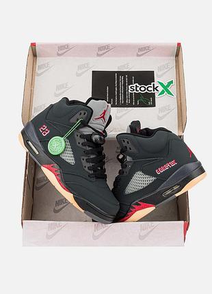 Nike air jordan 5 black gore tex