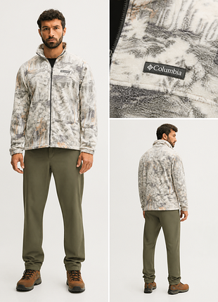 Флис columbia steens mountaintm printed jacket / колламбия мужской флисовый светер