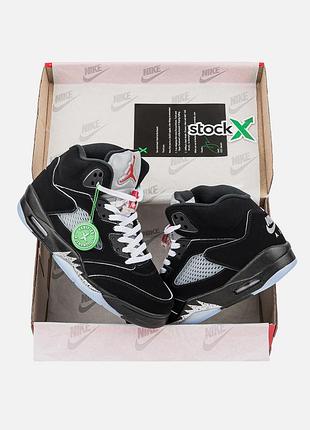Nike air jordan 5 black metallic blue