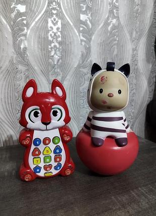Интерактивная музыкальная развивающая игрушка телефон, неволяшка. фирменные cotoons smoby, timo toy