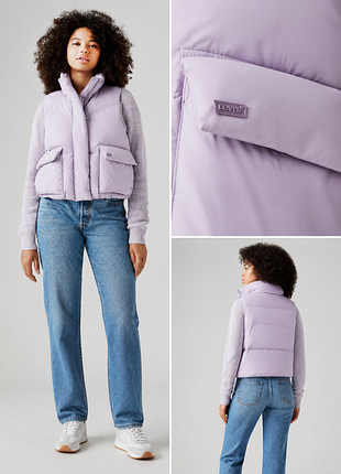 Жилет зимний levi’s western bubble puffer vest / жилет левис утеплённый пуховый | оригинал