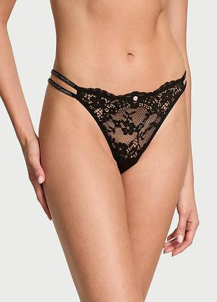 Мереживні трусики бразиліани victoria's secret twinkle strap lace brazilian panty оригінал з сша! розмір м