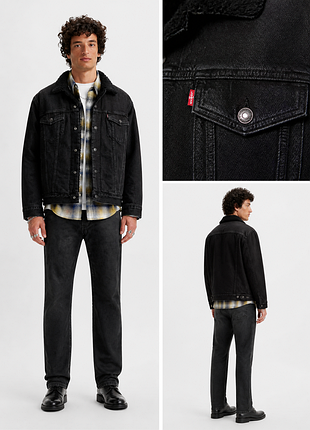 Куртка джинсовая с утеплением levi’s relaxed fit sherpa / куртка левис джинсовая шерпа