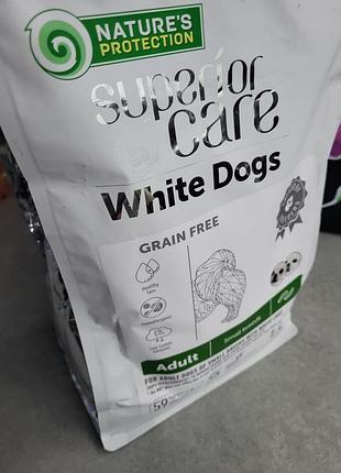 Сухого беззерновой корм nature's protection superior care white dogs grain free with insect adult small breeds с насекомыми. 1,5 кг