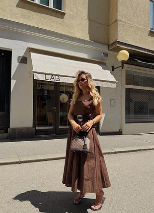 🍩 поплінова міді сукня від zara