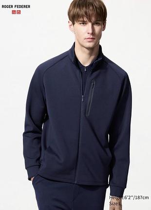 Uniqlo + roger federer dry stretch sweat jacket