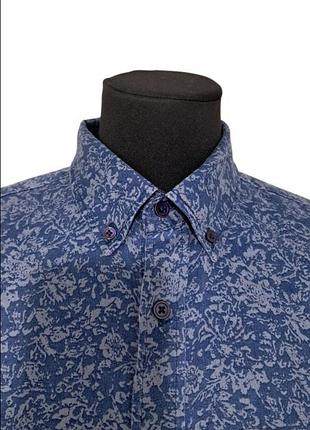 Льняная мужская рубашка maddison modern fit, размер s. 100% льон