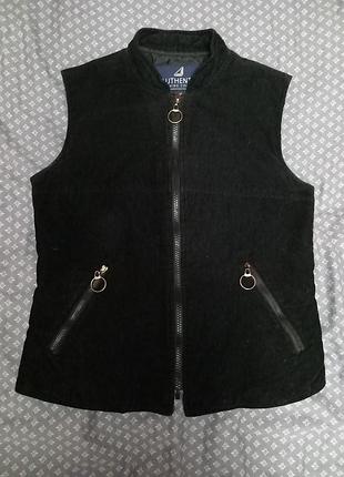 Женская вельветовая, утепленная жилетка на молнии, authentic clothing company, оригинал, p. xs-s
