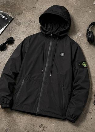 Куртка ветровка мужская, ветровка stone island черная