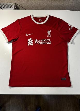Футбольна джерсі ліверпуль англія футболка nike liverpool fc home 2022/2023 l червона nike dri-fit футболка чоловіча домашня