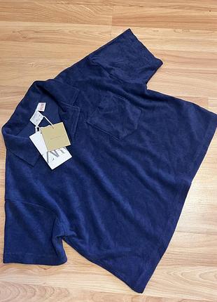 Махрове класне поло футболка оверсайз унісекс zara