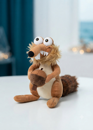 🐿️ культовый скрат (scrat) с «ледникового периода» - смеется, 20 см! ❄️😂