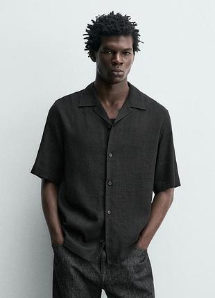Рубашка мужская из льна зара zara m
