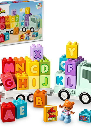 Конструктор lego duplo town грузовик с азбукой 36 деталей английский альфавит