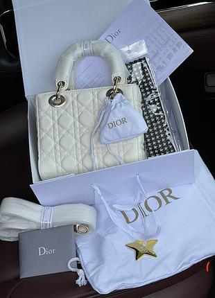 Сумка small lady my abc bag диор cream