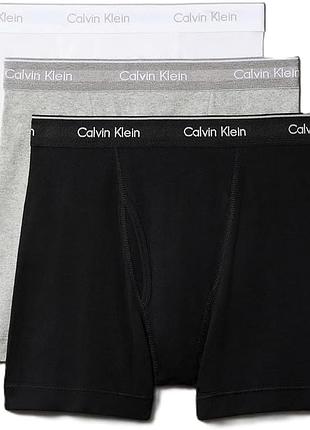 Мужские трусы боксеры calvin klein набор черные белые серые